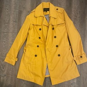 Banana republic yellow trench coat size medium